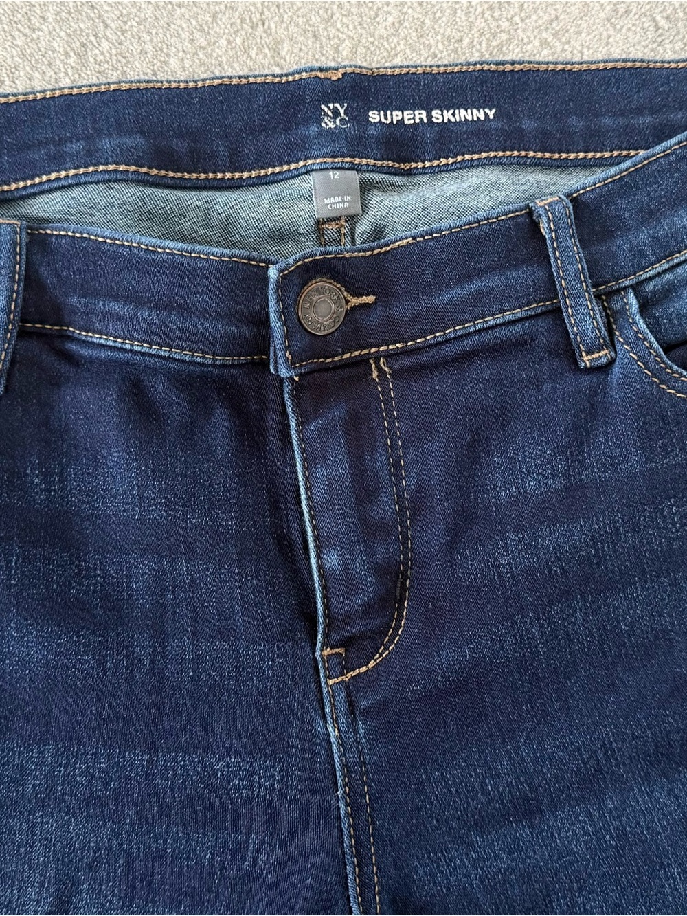 New York & Company Super Skinny Jeans - Dark Blue